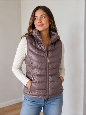 Calvin Klein Women's Quilted Vest - Mauve